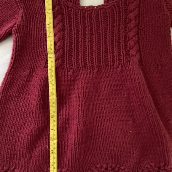 Moby Goby girls maroon cotton swing sweater - Picture 5 of 8